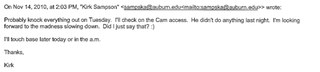 Illustration for article titled "Am I Sick? Are We All Sick?": Overwrought Things The Media Wrote To Auburn's PR Guy During Cam Newton's Wild 2010 Season